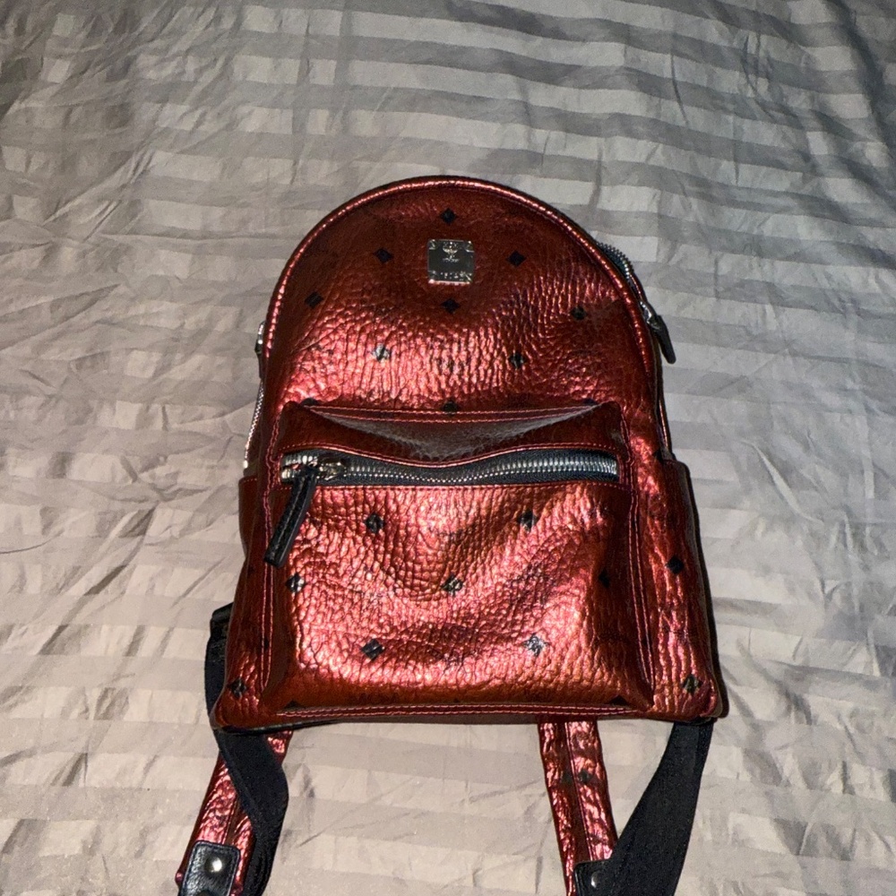 MCM RED BACKPACK ORIGINAL - image 3